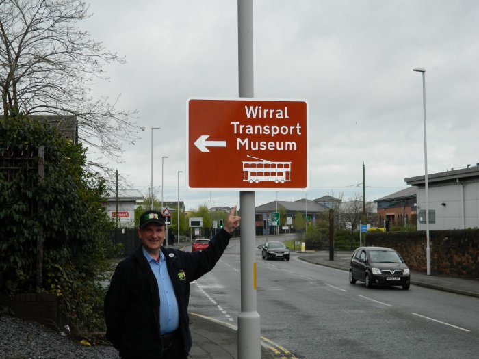 Dave Corey with new Tourist sign